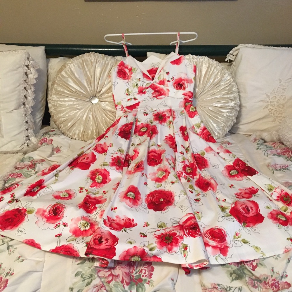 Floral unique vintage dress